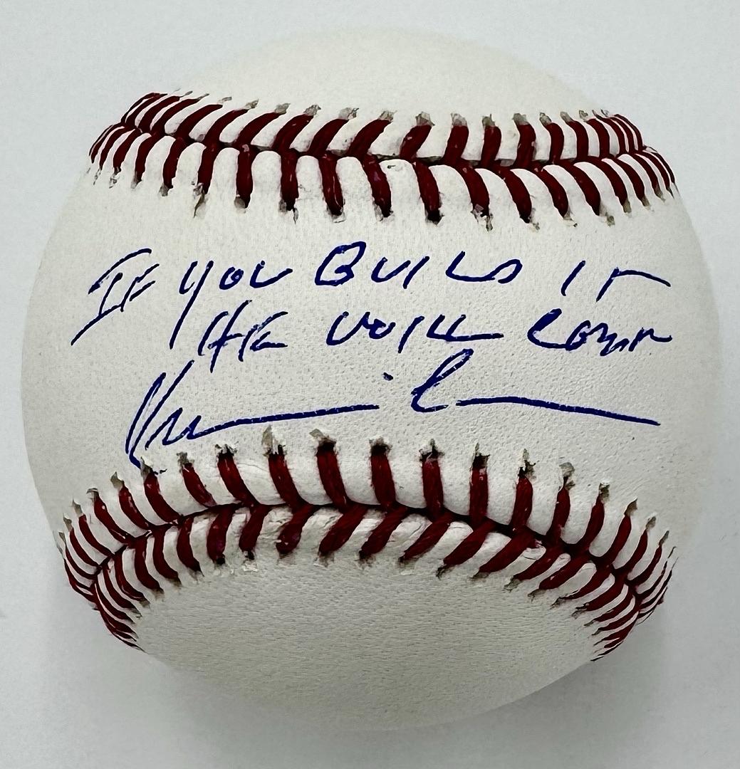 Kevin Costner signed baseball w/quote - SWAU COA